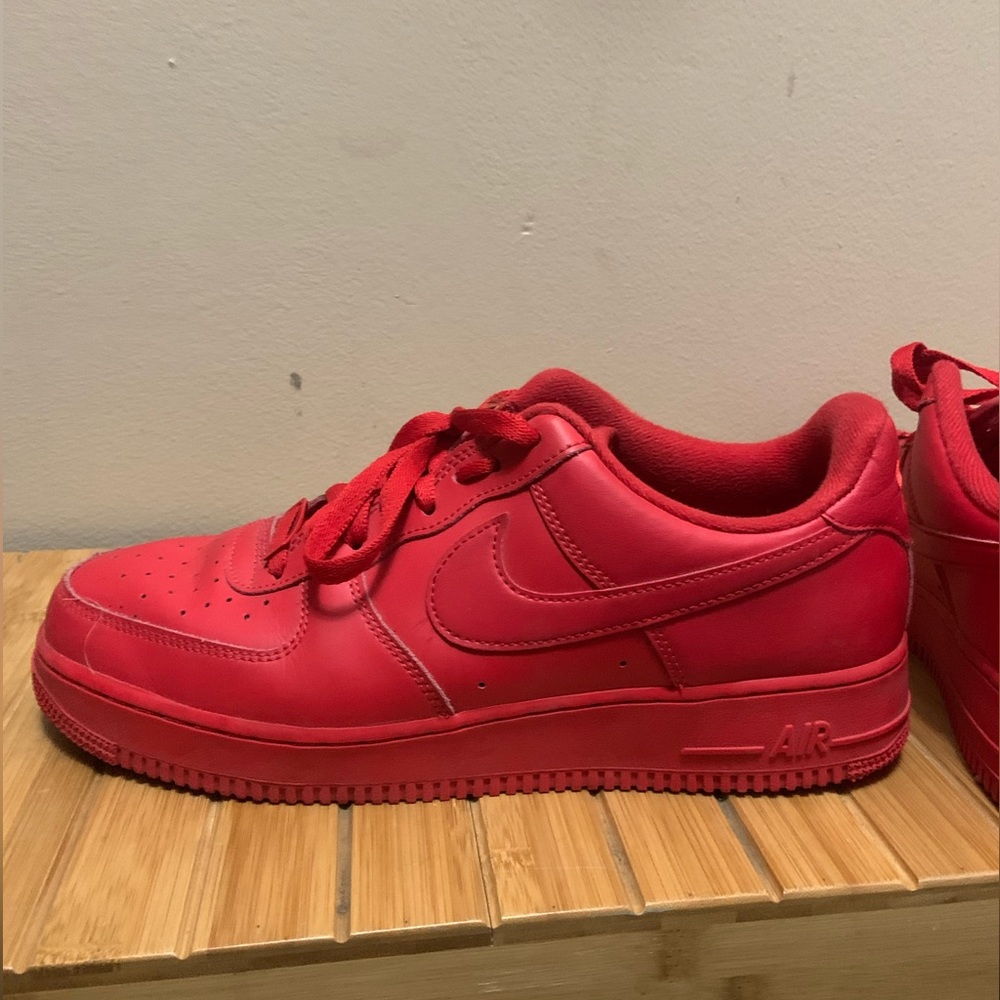 Red Nike Air Force 1s